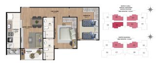 RESIDENCIAL DEL REY - 2/4 SENDO 1 SUÍTE