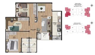 RESIDENCIAL DEL REY - 3/4 SENDO 1 SUÍTE