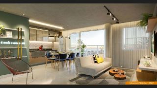 Apartamento à venda na Aldeota, Fortaleza-CE: 2 quartos, 1 suíte, 2 salas, 2 vagas de garagem e 59m² de área!