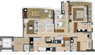 Apartamento Para Vender com 3 quartos 3 suítes no bairro coco em Fortaleza