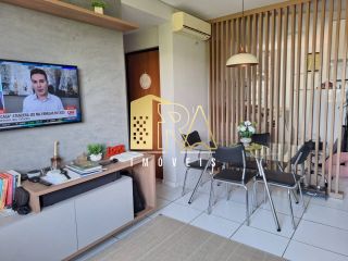 APARTAMENTO MOBILIADO  À VENDA – CONDOMÍNIO BOSQUE LESTE (ZONA LESTE) equipado com 3 ar-condicionados, oferecendo conforto e praticidade.