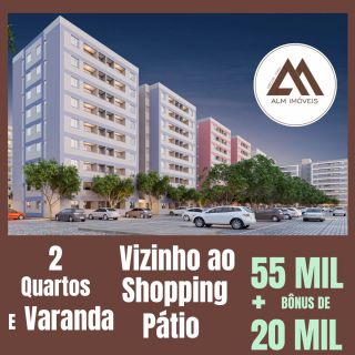 MORE VIZINHO AO SHOPPING PÁTIO - APTO 2/4 E VARANDA 