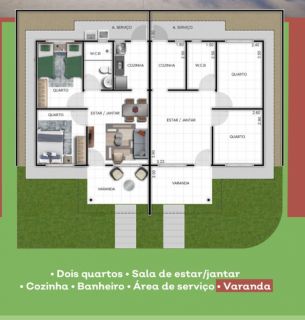 CASA DE 2 QUARTOS - RESERVA DAS ÁRVORES