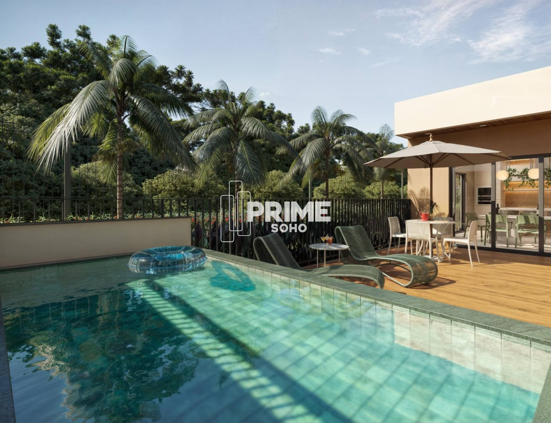 Studio com Sacada em Andar Alto Próximo ao Jardim Botânico