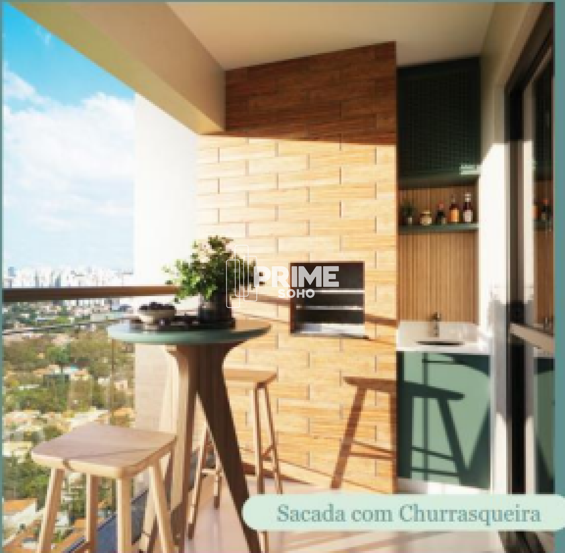 Apartamento com 49m², 2 quartos e sacada no Pinheirinho