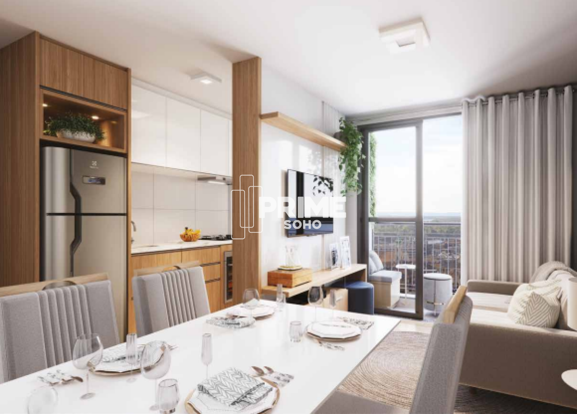Apartamento Moderno com 1 Suíte e Condomínio completo no Prado Velho