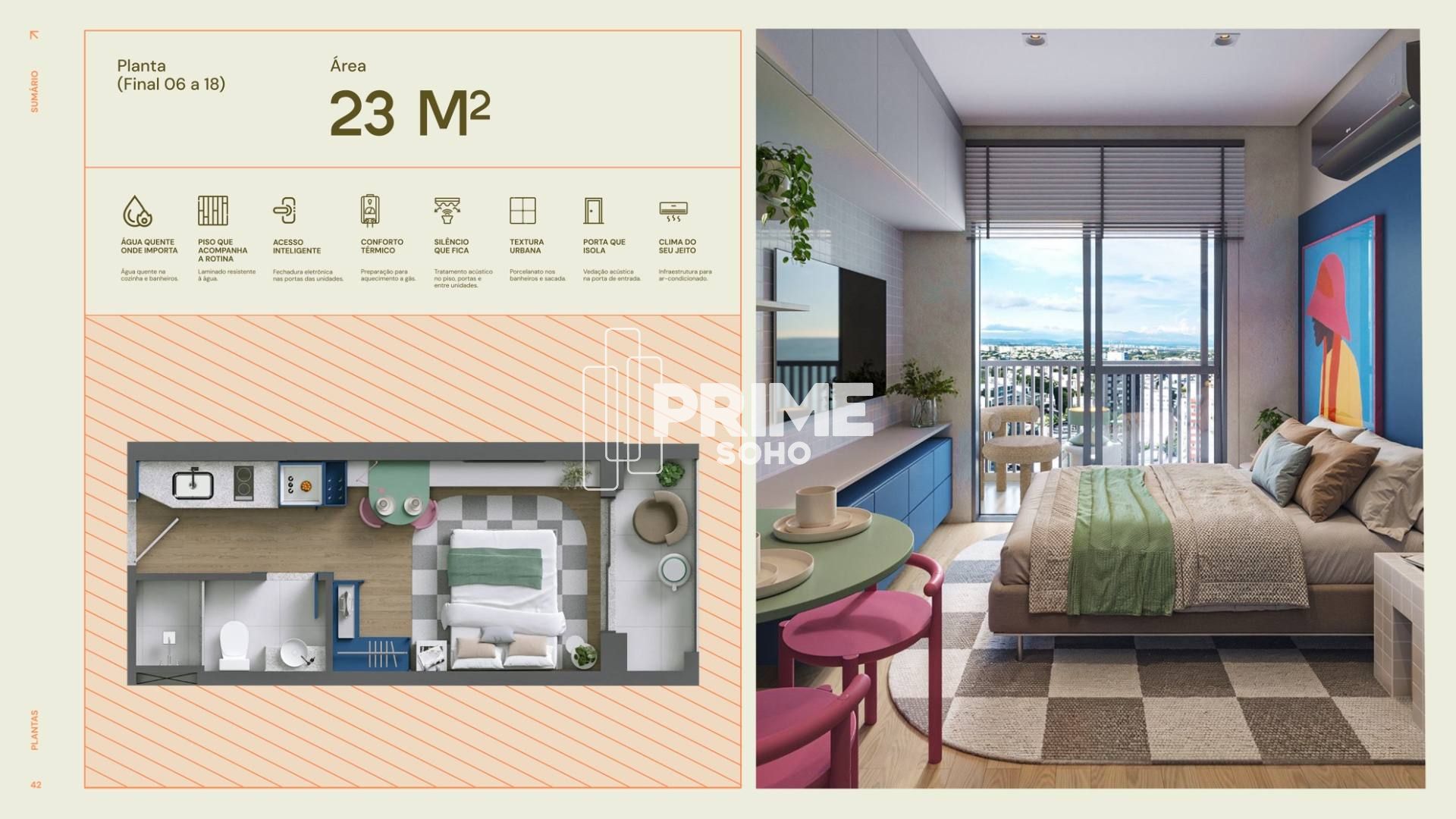 STUDIO DE 23M² COM SACADA NO CENTRO DE CURITIBA