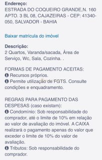 Apartamento 2/4 em Cajazeiras