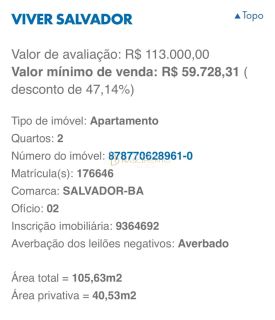 Cond. Viver Salvador 2/4 CAIXA