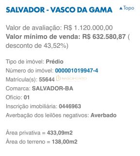 Prédio Vasco da Gama- Leilão CAIXA