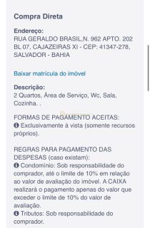 Imóvel 2/4 Cajazeiras- Leilão CAIXA