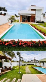 Casa Condomínio 3/4 e 1 suíte Barra de Jacuípe Porteira Fechada