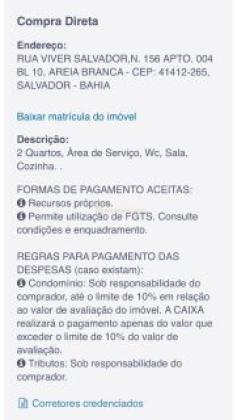 Residencial Pelourinho 2/4, Leilão CAIXA