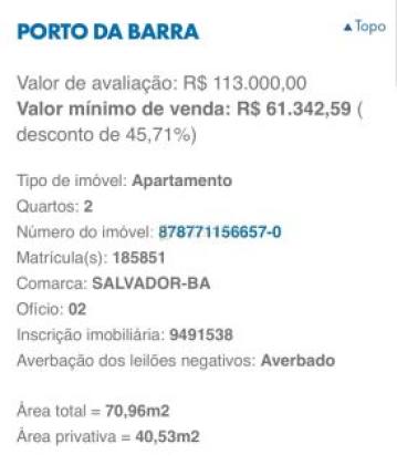 2/4 Leilão CAIXA, Porto da Barra