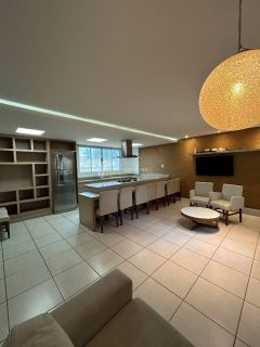 Apartamento 2/4 com vista mar, infraestrutura completa - Pituaçu