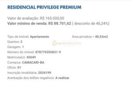 LEILÃO CAIXA, RESIDENCIAL PRIVILEGE PREMIUM 2/4