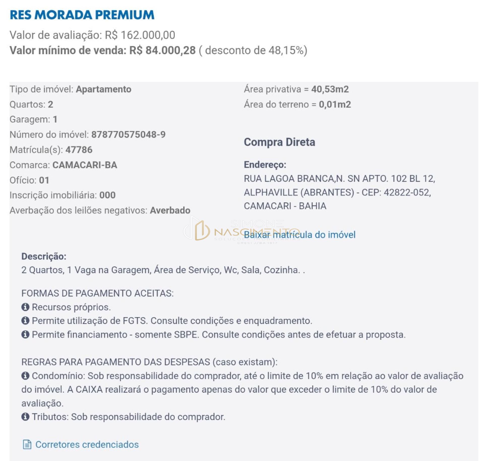 2/4 CAMAÇARI, LEILÃO CAIXA