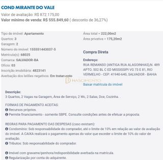 3/4 COND MIRANTE DO VALE, LEILÃO CAIXA