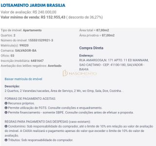 LOTEAMENTO JARDIM BRASILIA 2/4 Leilão CAIXA