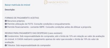 Leilão CAIXA, 3/4 Aceita Financiamento