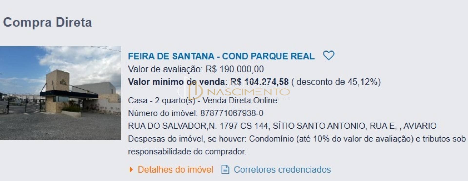 2/4 COND. PARQUE RESIDENCIAL LEILÃO CAIXA