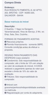 Brotas 2/4, LEILÃO CAIXA