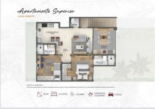 Venda apartamento 2 suítes em Buraquinho - Lauro de Freitas - Ba