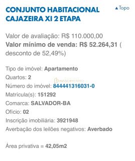 2/4 LEILÃO CAIXA CONJUNTO HABITACIONAL CAJAZEIRA XI