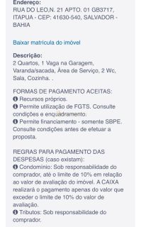 2/4 com varanda, LEILÃO CAIXA ITAPUÃ