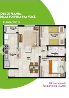 Apartamento 2 quartos Novo Horizonte
