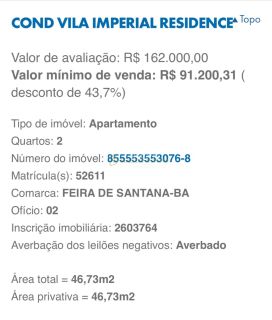 2/4 Feira de Santana- LEILÃO CAIXA