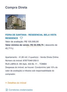 Bela Vista Residence 2/4 - LEILÃO CAIXA