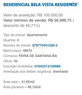 Bela Vista Residence 2/4 - LEILÃO CAIXA