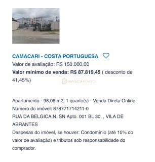 1/4 COSTA PORTUGUESA LEILÃO CAIXA