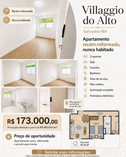 Apartamento Reformado à Venda no Villaggio do Alto – Itapuã | Salvador/BA