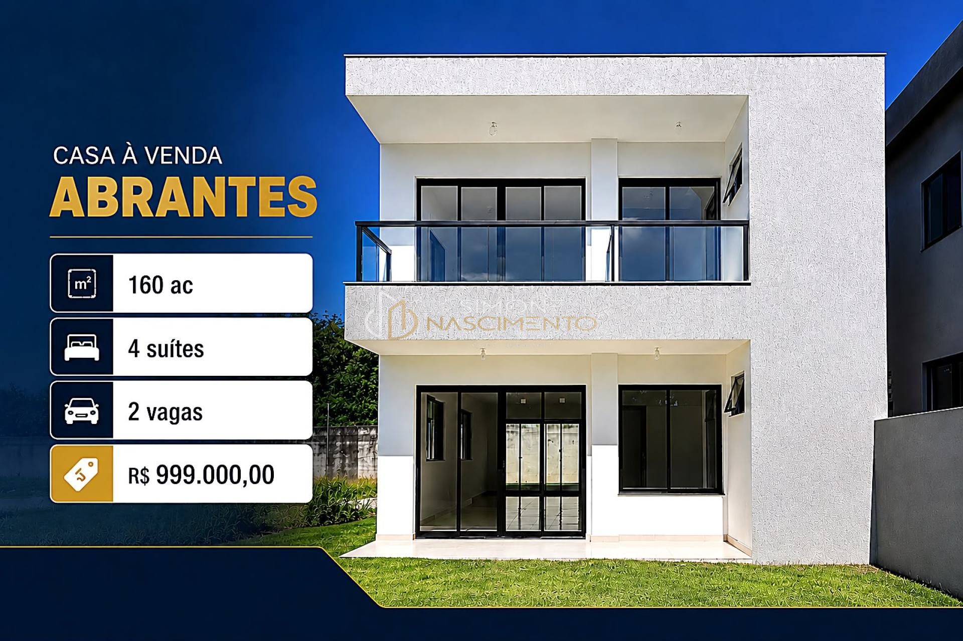 Casa à Venda em Condomínio | 4 Suítes | 160 m² | Camaçari/BA