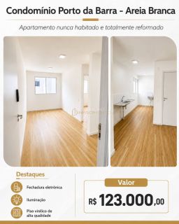 Apartamento Novo e Reformado à Venda – Condomínio Porto da Barra | Areia Branca*