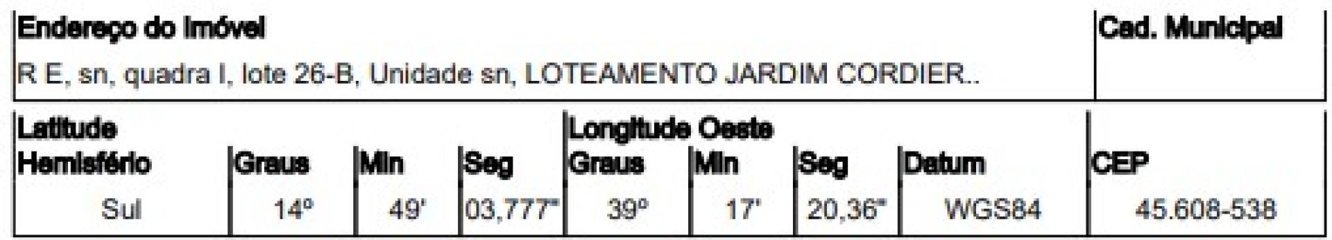 OPORTUNIDADE CAIXA | TERRENO 3/4 EM JACANA – ITABUNA COM 62% DE DESCONTO