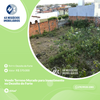 Vendo Terreno Murado para investimento no Dezoito do Forte