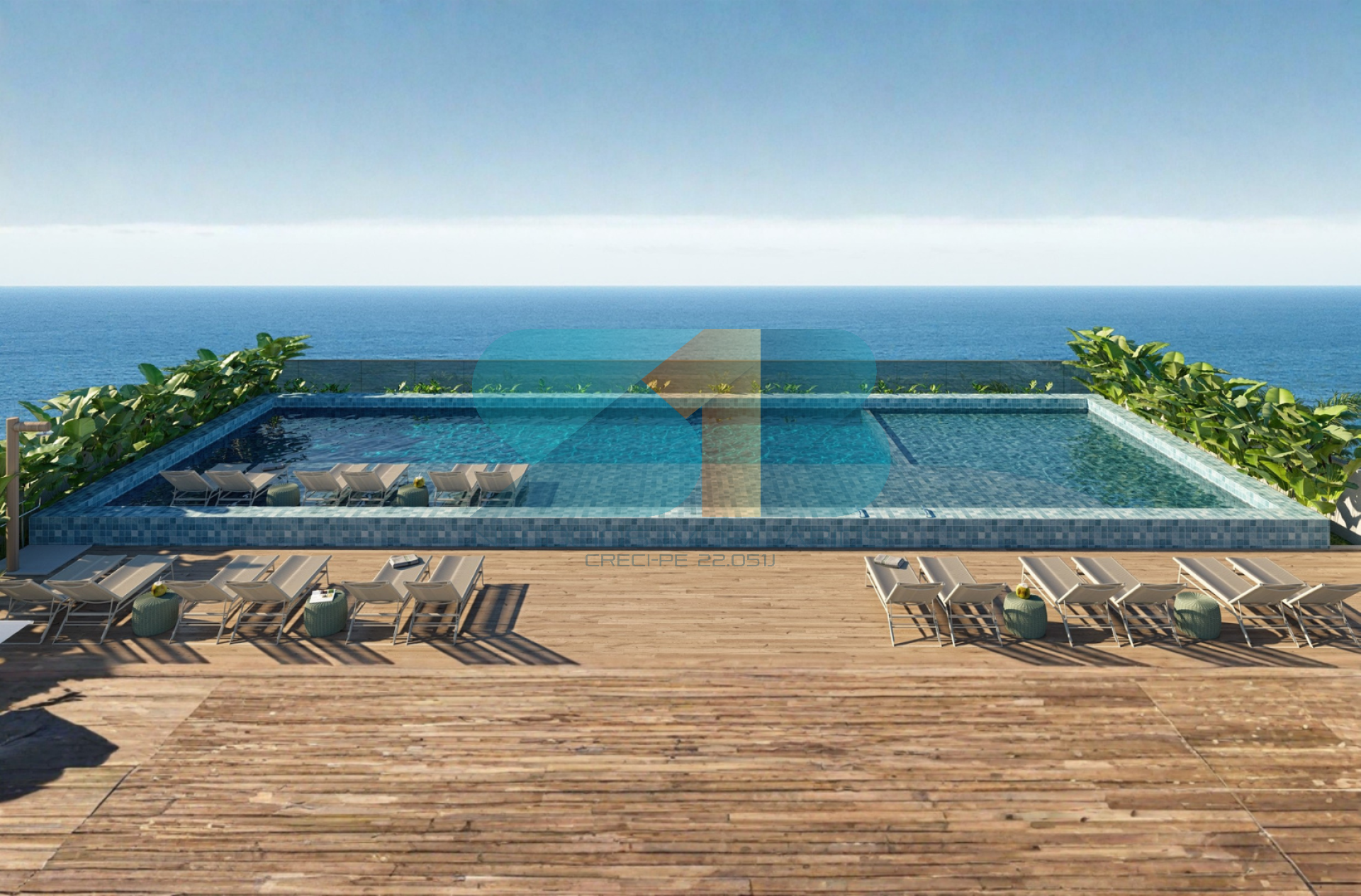 Villa Arcos | Beira Mar no Calçadão de Tamandaré | Studios com 35,49m² | Área de Lazer Completa