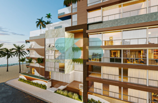 Studio Tipo Beira Mar e Pé na Areia | 20,43m² | Praia de Campas | Área de lazer bo RoofTop |Allure Beach Prime