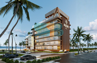 Studio Térreo Beira Mar e Pé na Areia | 20,43m² | Praia de Campas | Área de lazer no RoofTop |Allure Beach Prime