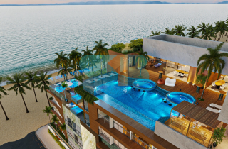Studio Térreo Beira Mar e Pé na Areia | 20,43m² | Praia de Campas | Área de lazer no RoofTop |Allure Beach Prime
