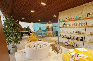 Studio Térreo Beira Mar e Pé na Areia | 20,43m² | Praia de Campas | Área de lazer no RoofTop |Allure Beach Prime
