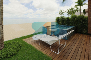 Studio Térreo Beira Mar e Pé na Areia | 20,43m² | Praia de Campas | Área de lazer no RoofTop |Allure Beach Prime