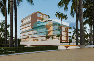 Studio Térreo Beira Mar e Pé na Areia | 27,12m² | Praia de Campas | Área de lazer no RoofTop |Allure Beach Prime