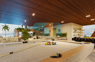 Studio Térreo Beira Mar e Pé na Areia | 27,12m² | Praia de Campas | Área de lazer no RoofTop |Allure Beach Prime