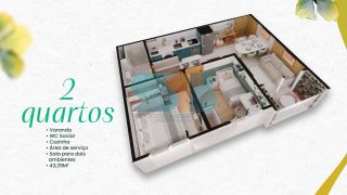 Apartamento Para Vender com 2 quartos 1 suítes no Várzea Prime Residence.