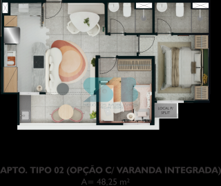 Apartamento na Imbiribeira com 02 quartos 01 suíte