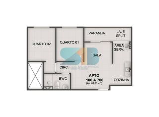 Apartamento Para Vender com 2 quartos em Maria Farinha